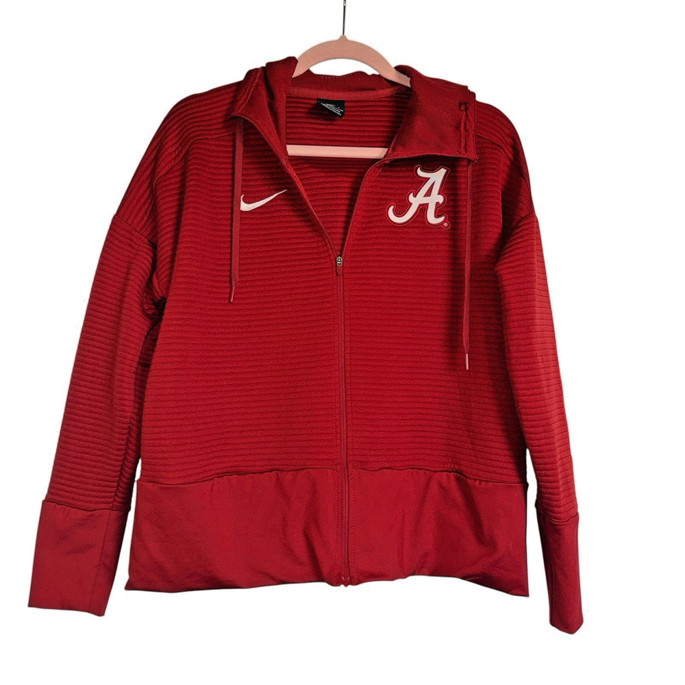 Nike Dri-Fit Sz Sm Full Zip Hoodie Alabama Crimson Tide‎ Quilted Collegiate Cozy